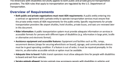 The ADA & Accessible Ground Transportation