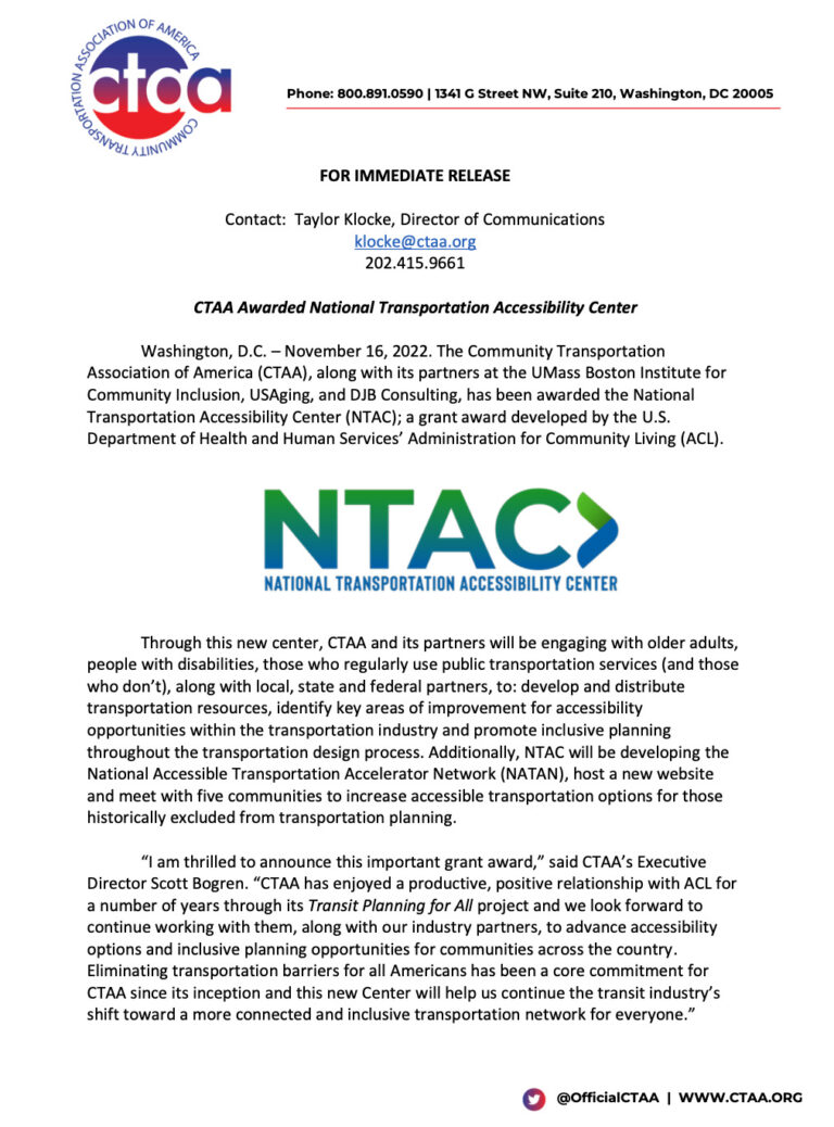 NTAC Press Release